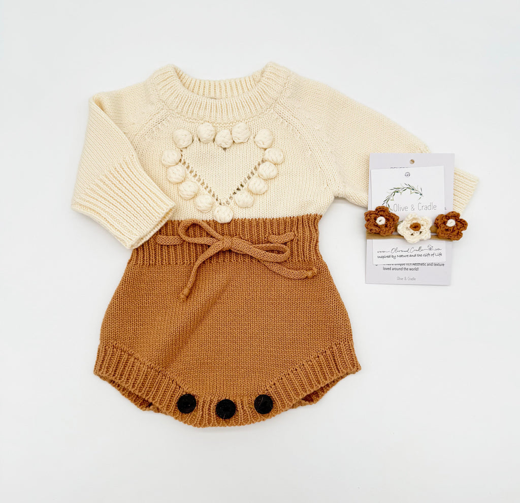 Heart & Dots Printed Style  Romper For Boys And Girls. main image 1