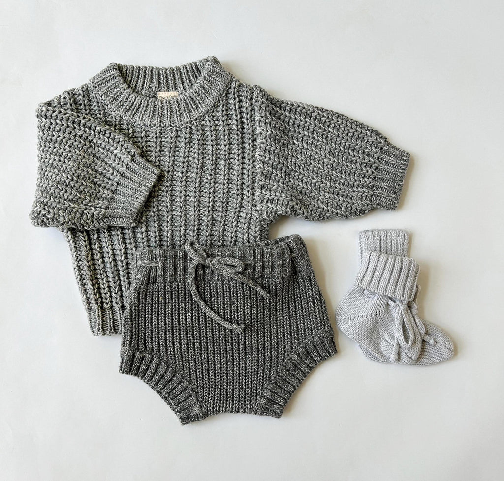 Big And Tall Sweater Knitted Sweater set Gray main image 0