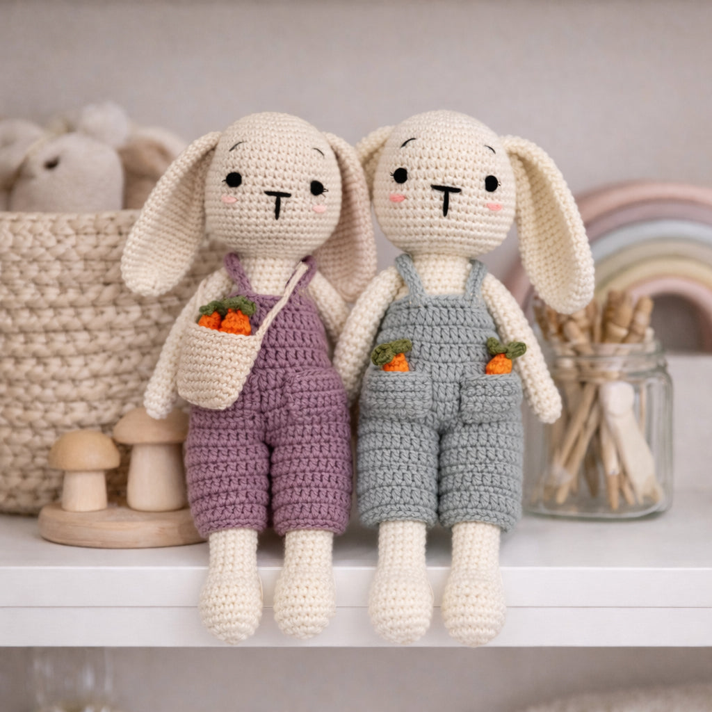 Violet & Henry Sleepy Bunny Doll – Olive and Cradle
