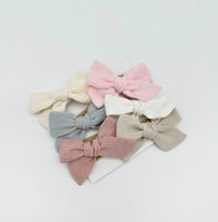 Linen Headband Bows