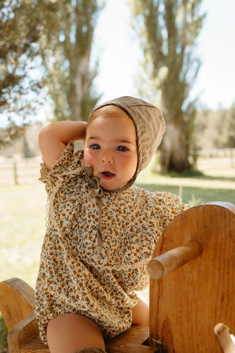 Maisie Mustard Floral Romper