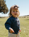 Pointelle Sapphire Cardigan