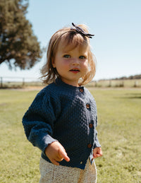 Pointelle Sapphire Cardigan