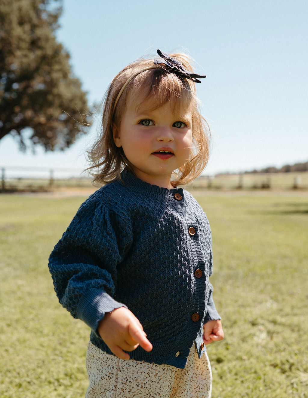 Pointelle Sapphire Cardigan