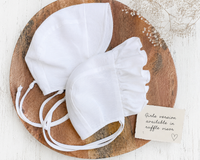 Linen Boys Bonnet with Visor