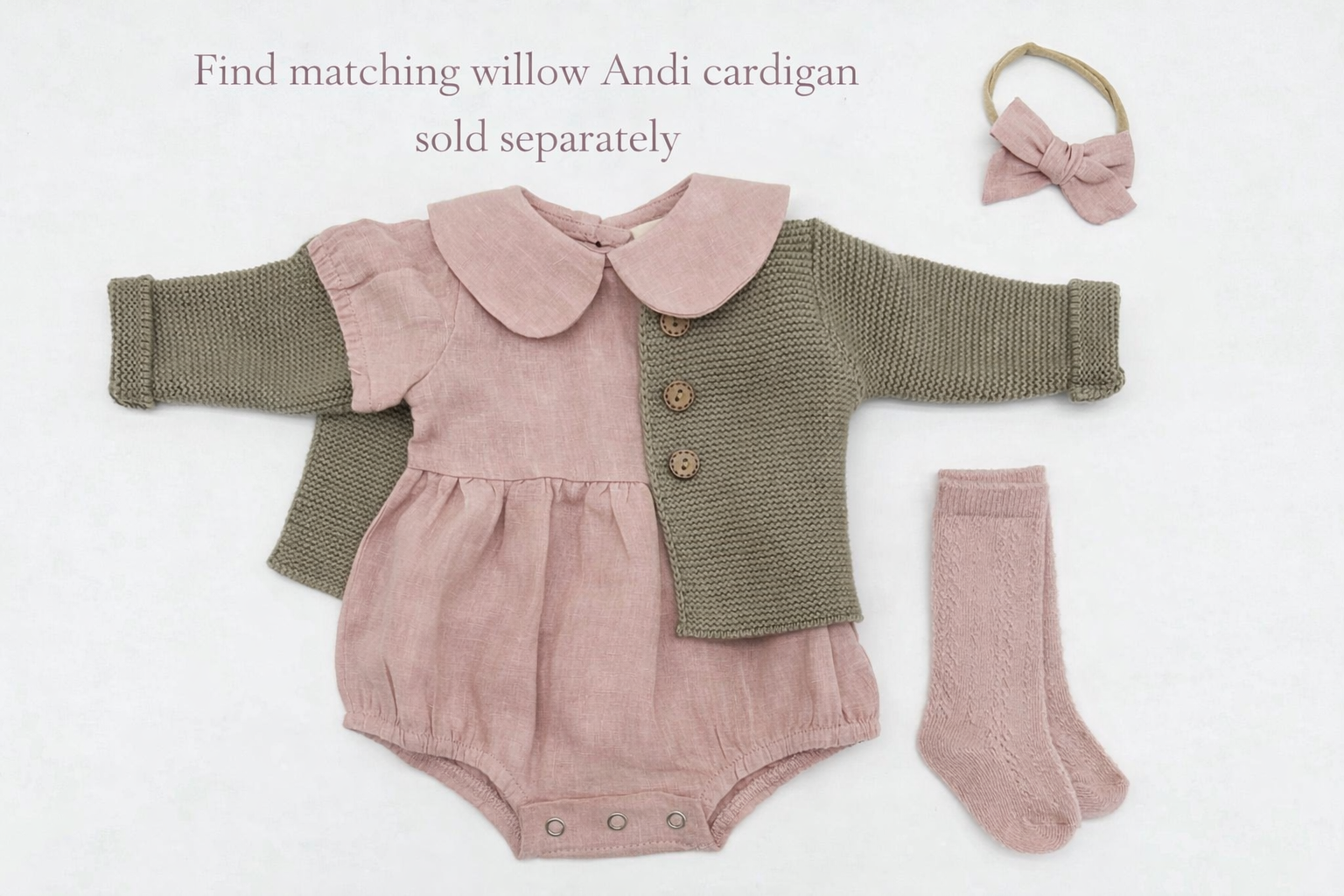 Blush Pink Allie Romper Set