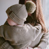 Cotton Knit Pom Beanie