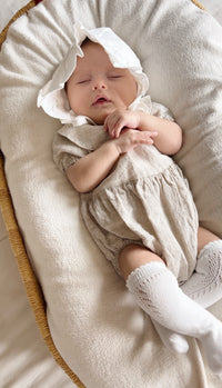 Ruffle Bonnet with Visor