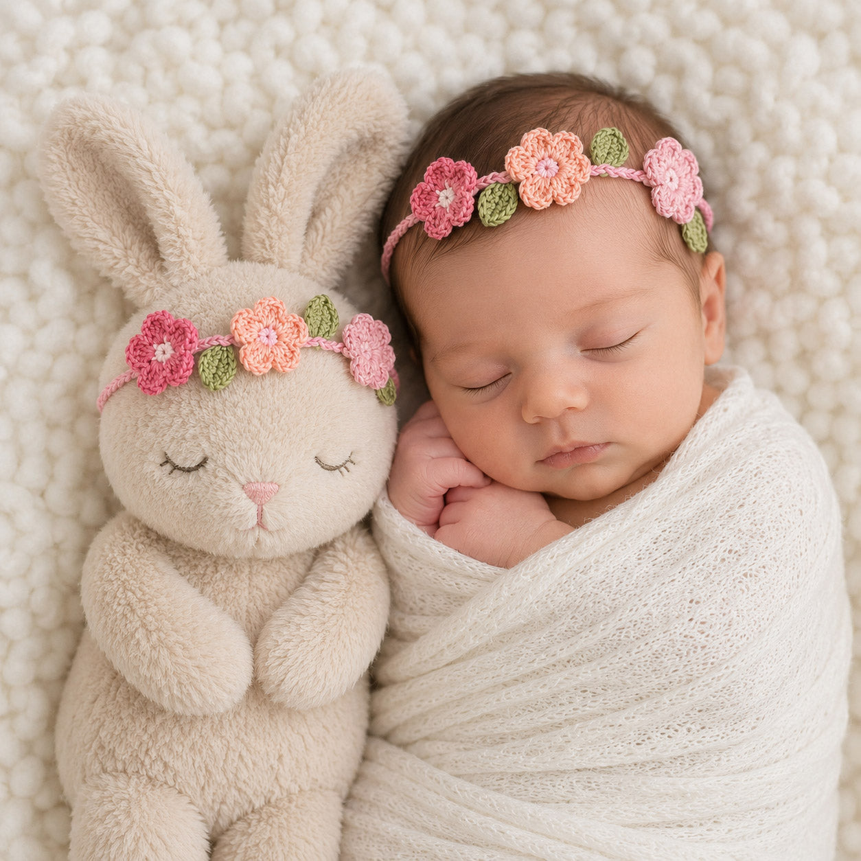 Matching Cuddle + kind Floral Headband | Handmade Crochet Flower