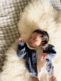 Pointelle Sapphire Cardigan