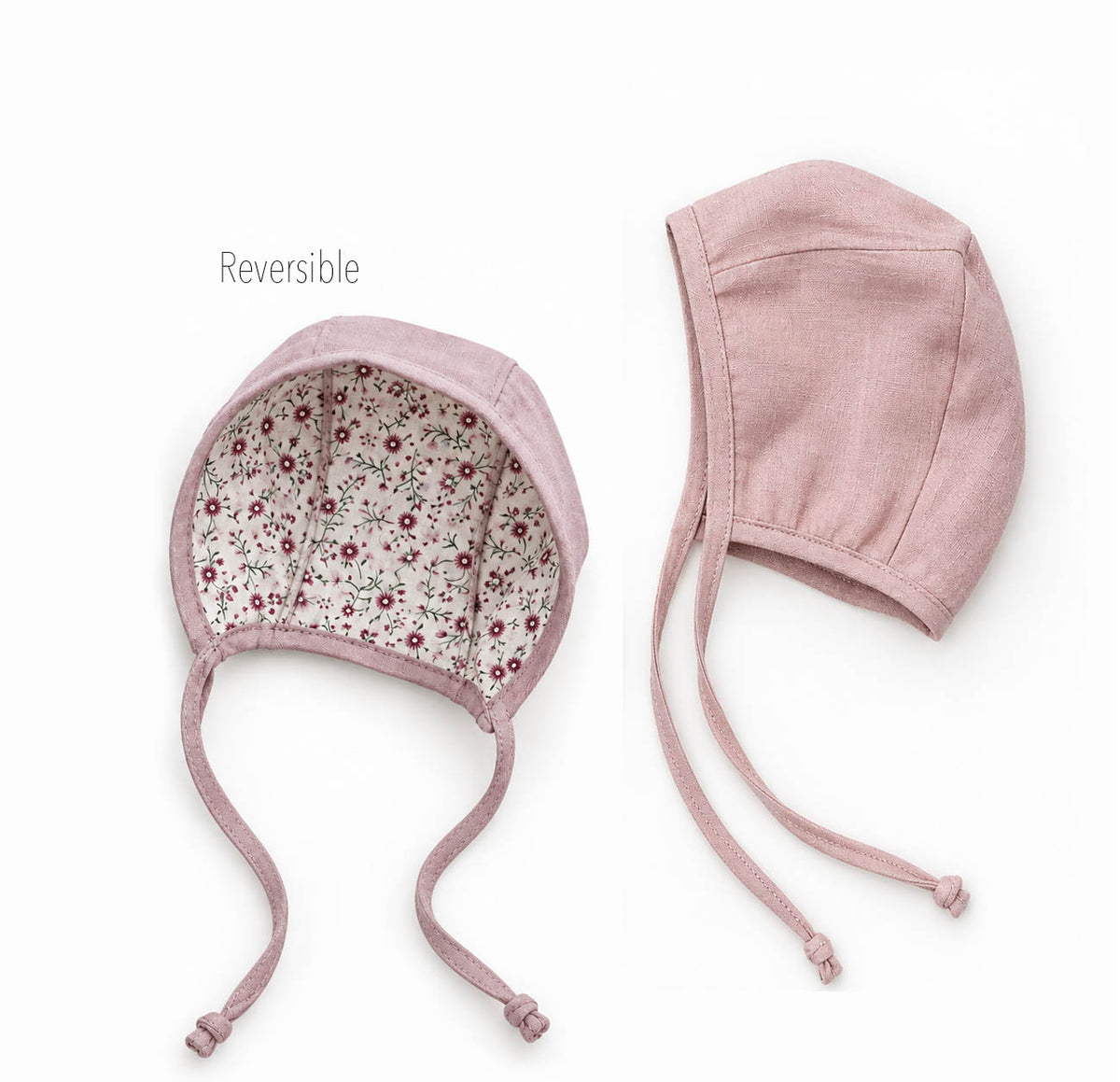 Reversible Linen Floral Allie Bonnet