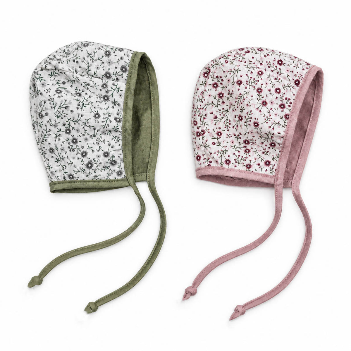 Reversible Linen Floral Allie Bonnet