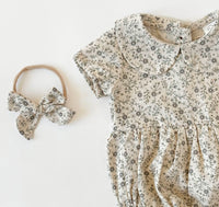 Allie Floral Romper with Bow