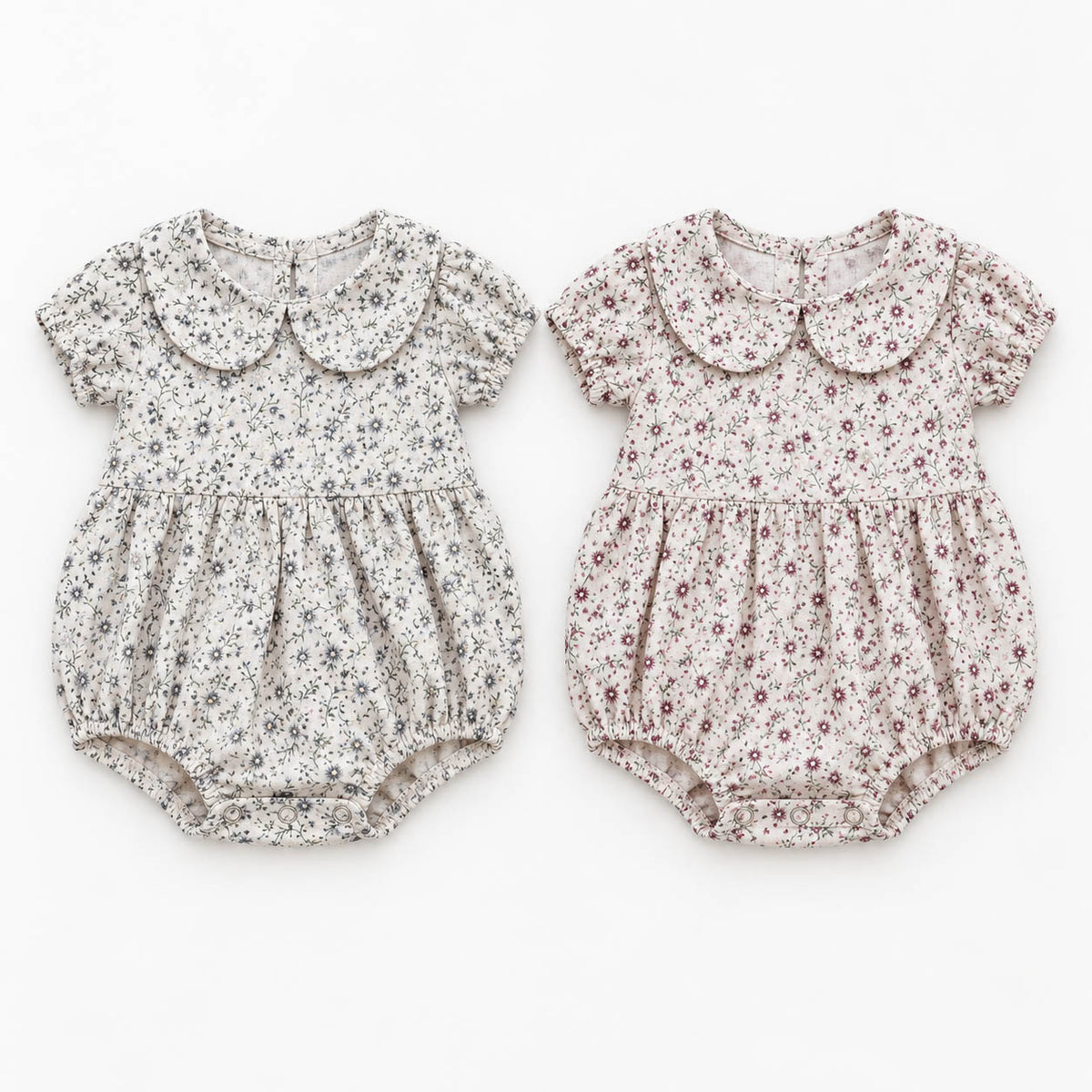 Allie Floral Romper with Bow