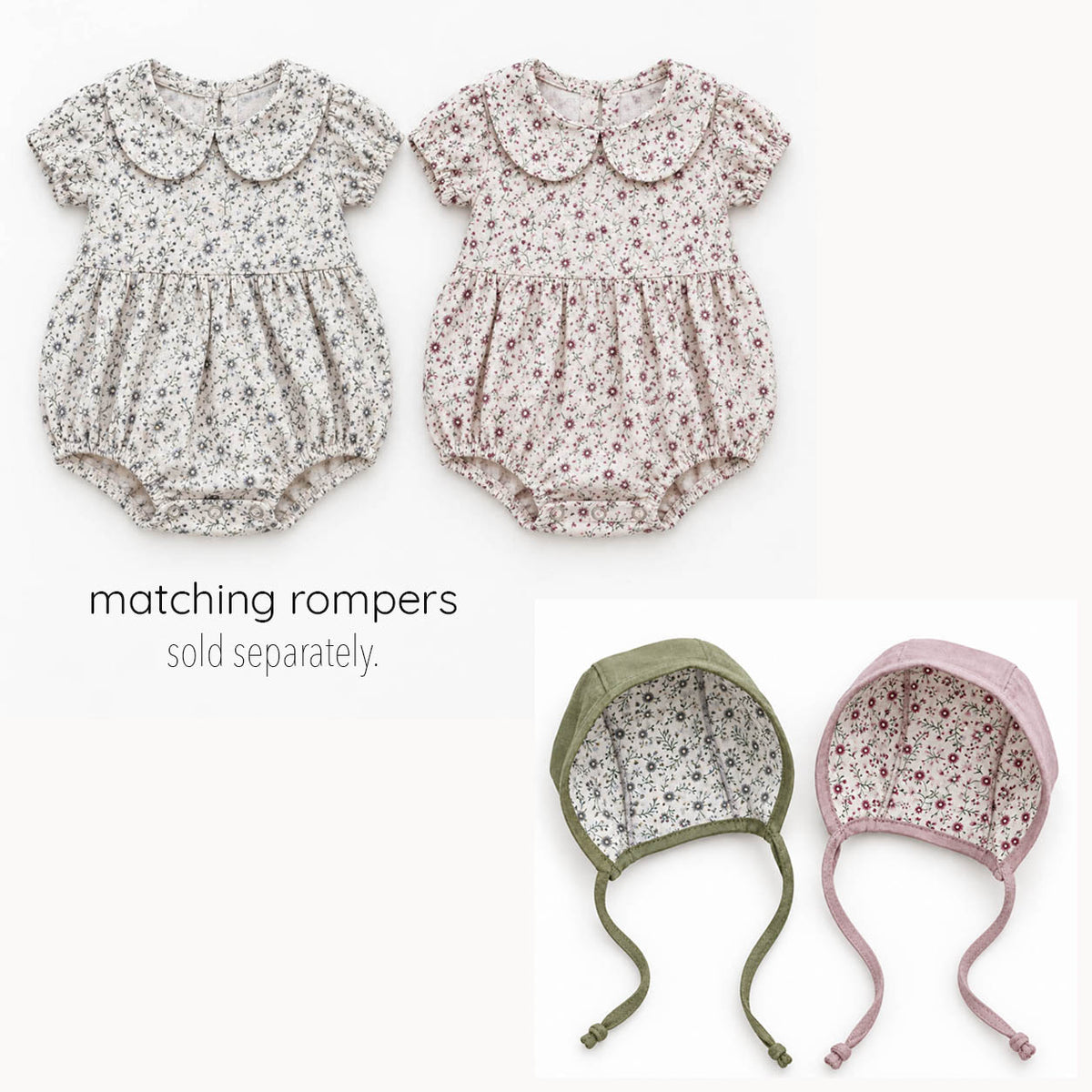 Reversible Linen Floral Allie Bonnet