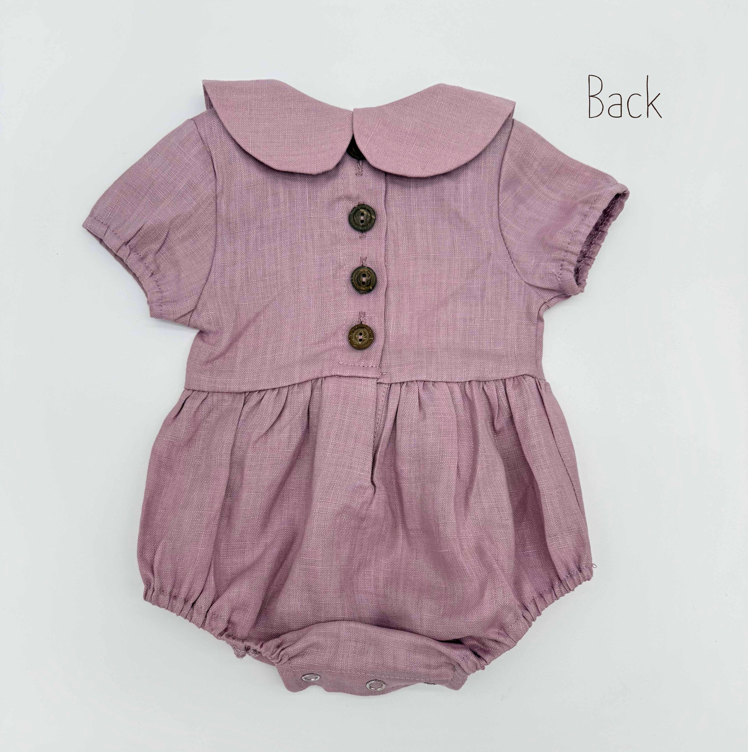 Allie Linen Bubble Romper 3pc Set | Lavender