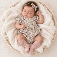 Allie Floral Romper with Bow