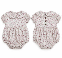 Allie Floral Romper with Bow