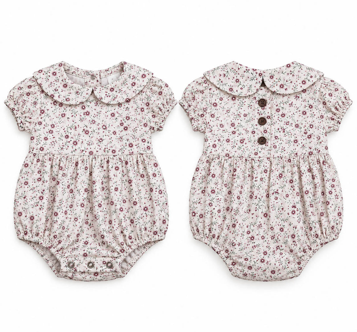 Allie Floral Romper with Bow