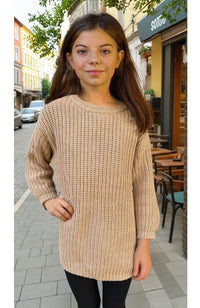 Chunky Knit Braided Sweater | Girls Discontinued style