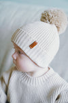 Cotton Knit Pom Beanie