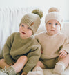 Cotton Knit Pom Beanie
