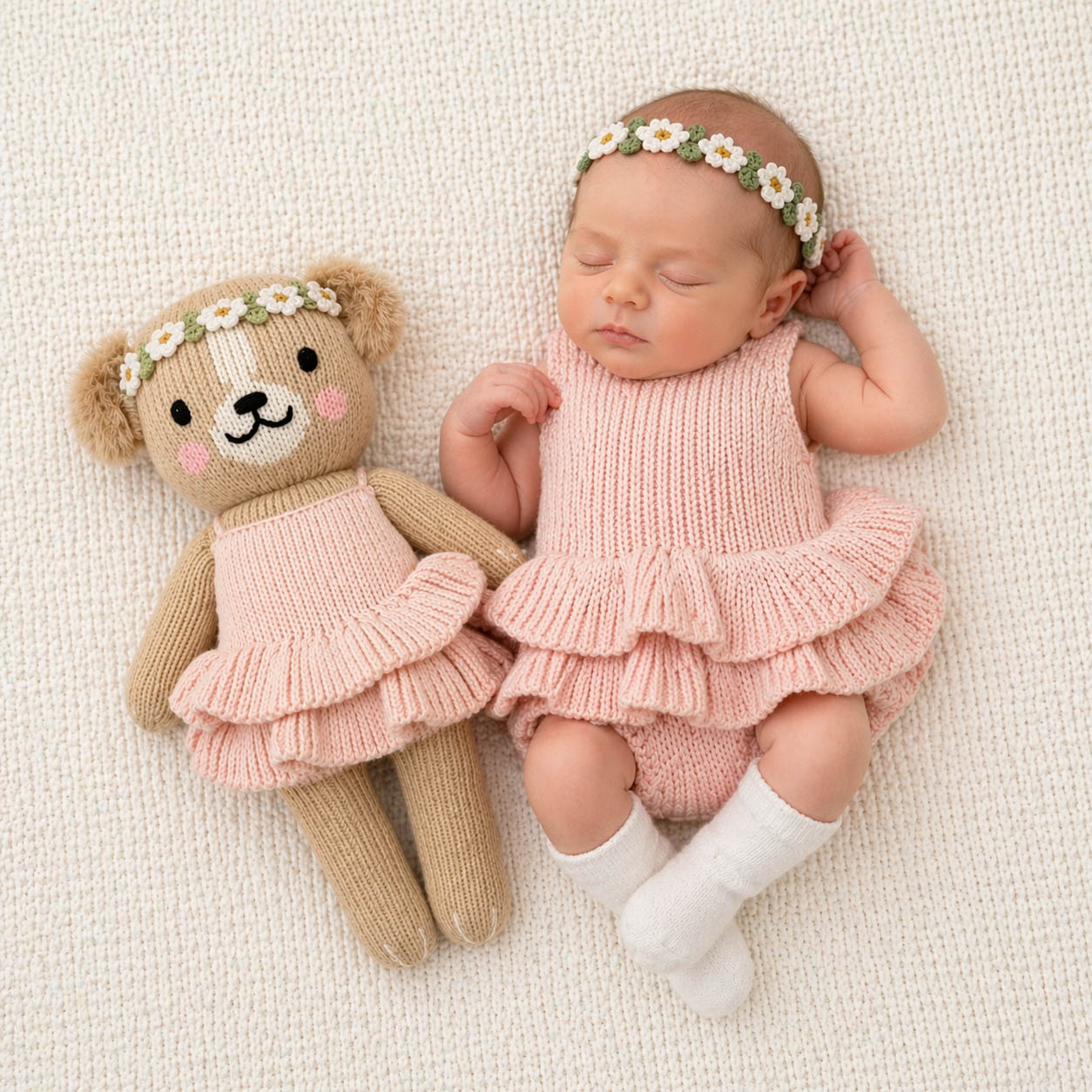 Matching Cuddle + kind Floral Headband | Handmade Crochet Flower