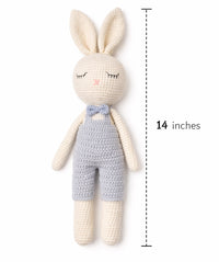 Sleepy Crochet Bunny Doll Standing Ears