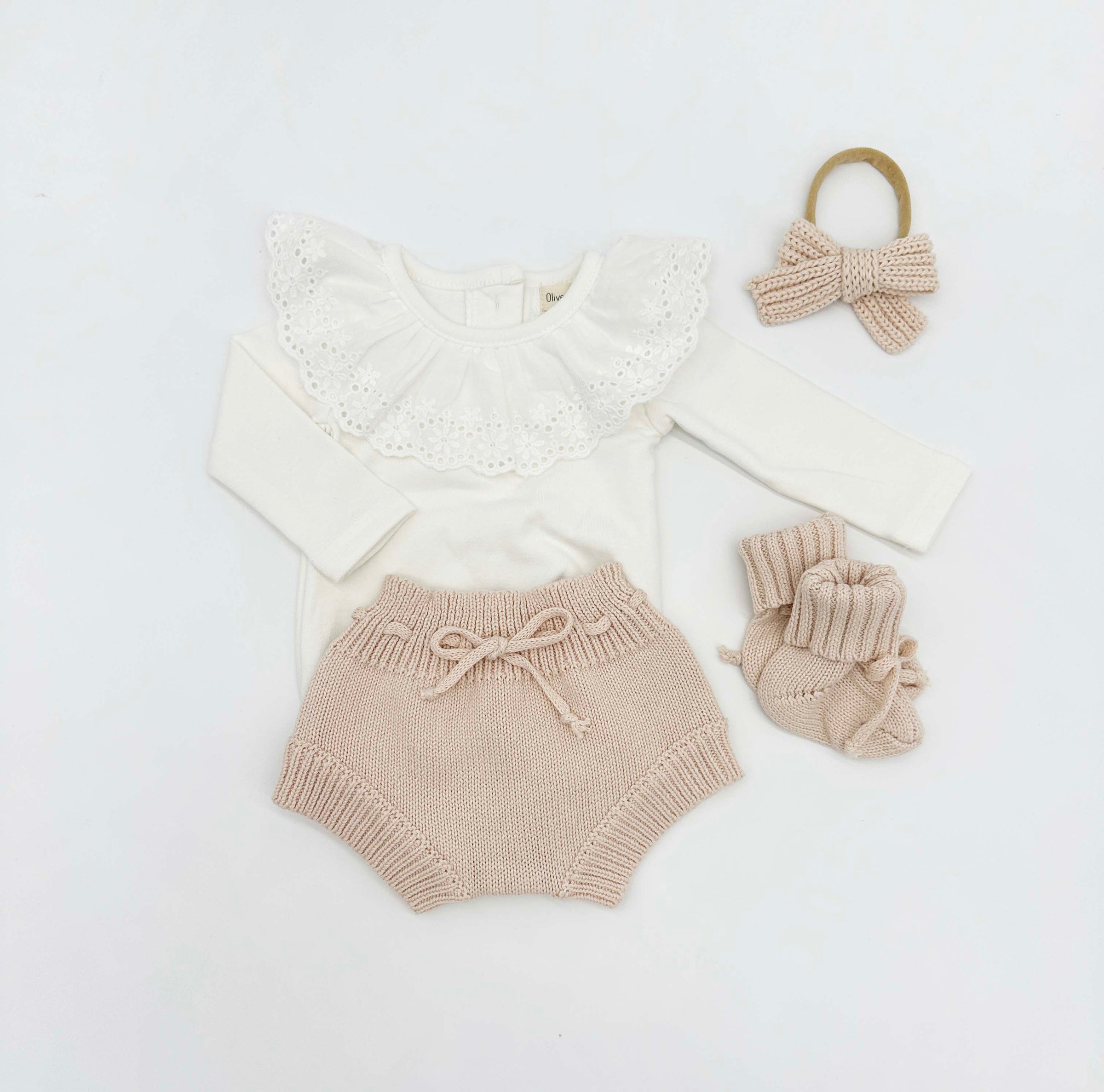 Ruffle Collar White Bodysuit One piece BROOKE