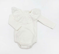 Ruffle Collar White Bodysuit One piece BROOKE