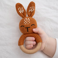 Crochet Bunny Rattle Teether