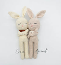 Sleepy Crochet Bunny Doll Standing Ears