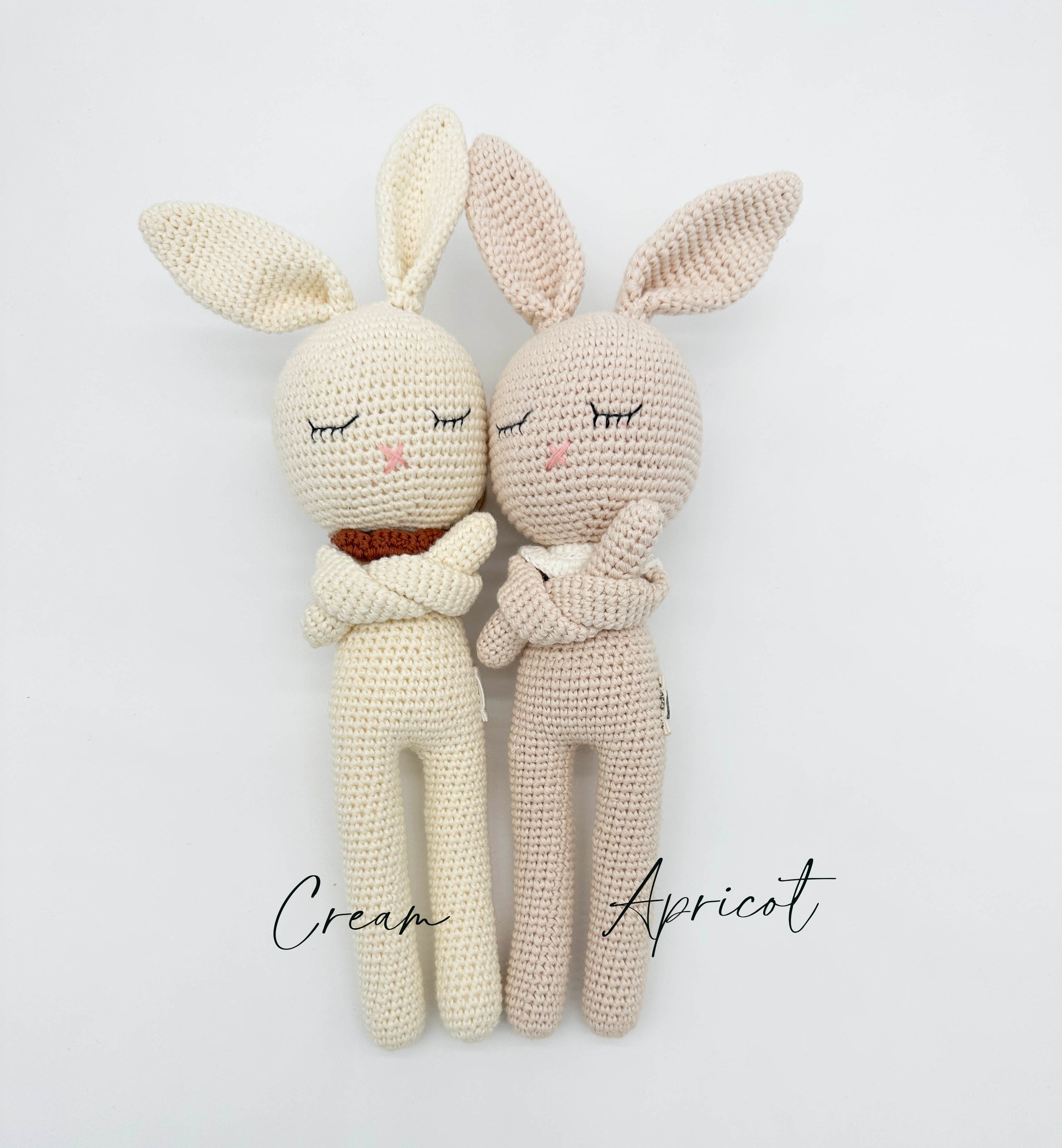 Sleepy Crochet Bunny Doll Standing Ears