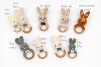 Crochet Bunny Rattle Teether