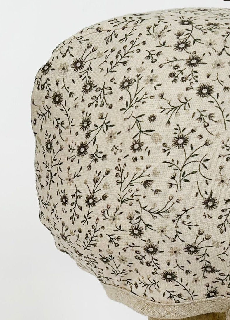 Natural Linen Bonnet with Visor – Olive and Cradle