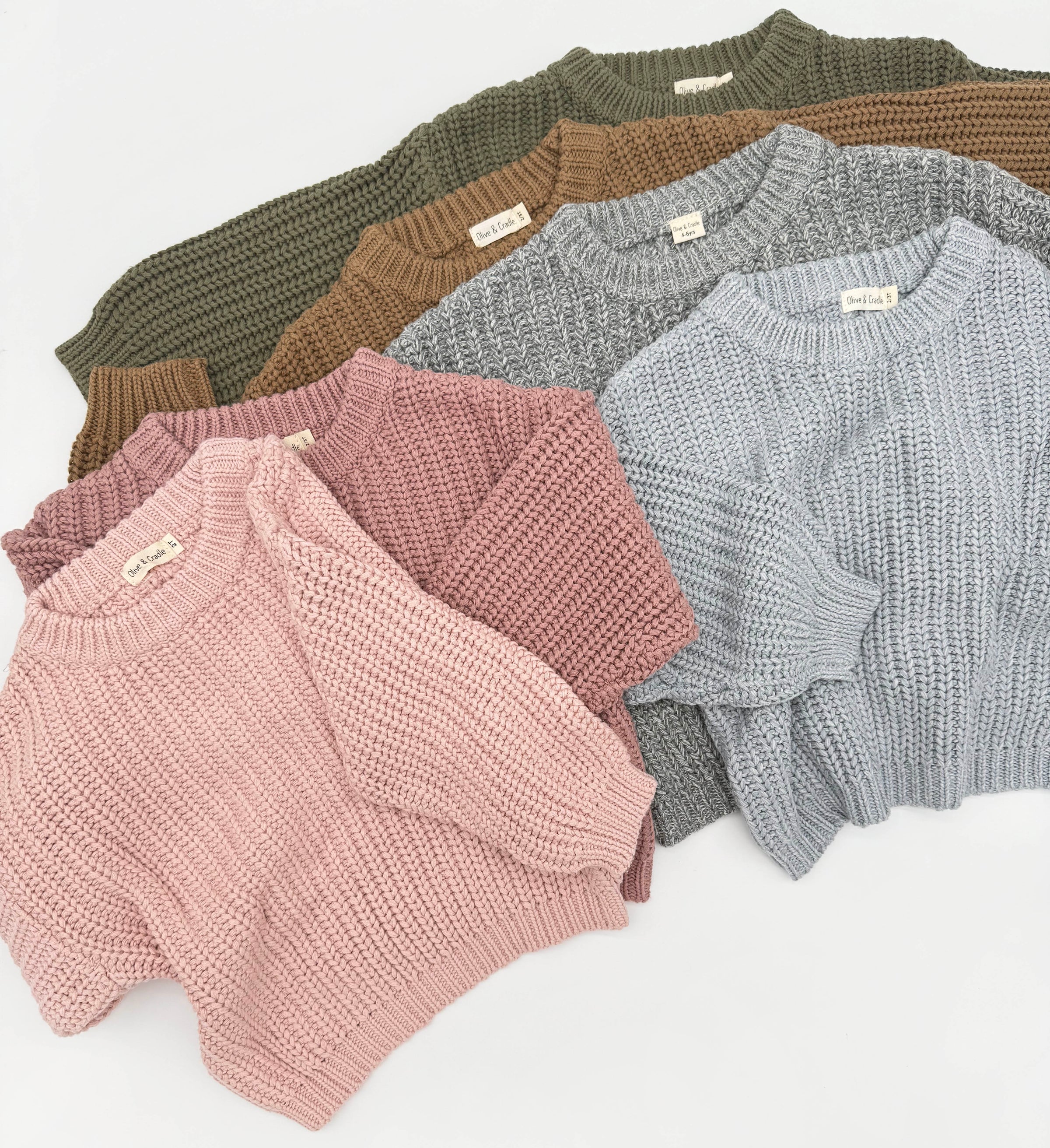 Baby Chunky Knit Braided Sweater | Pastels