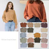 Women's Chunky 100% Cotton Knitted Sweater