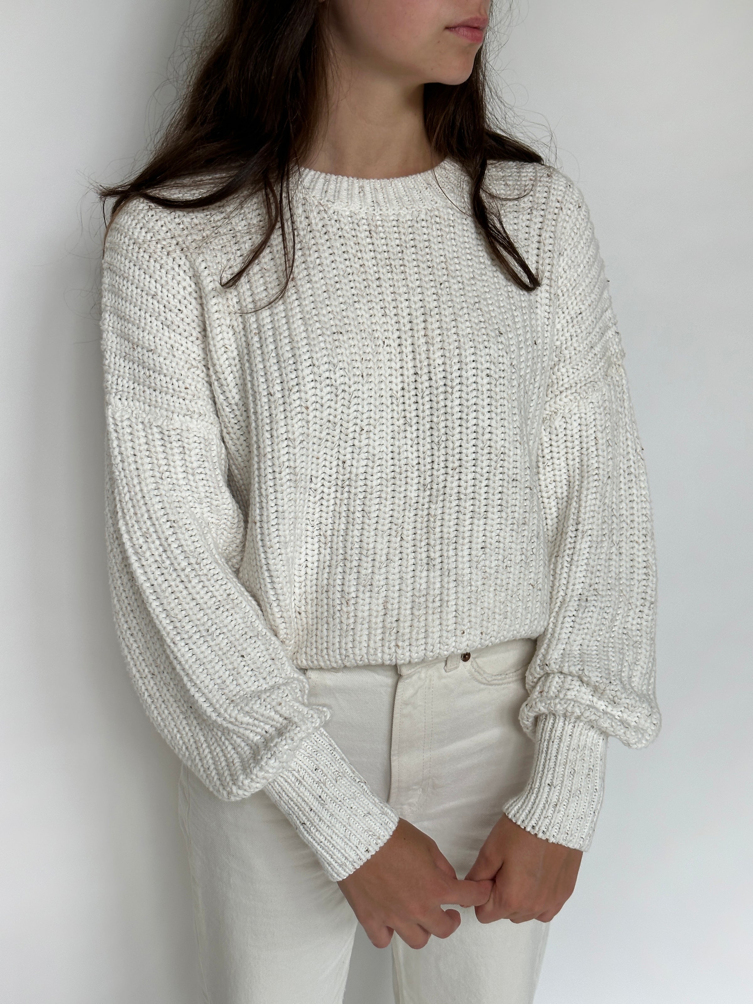 Women's Chunky 100% Cotton Knitted Sweater