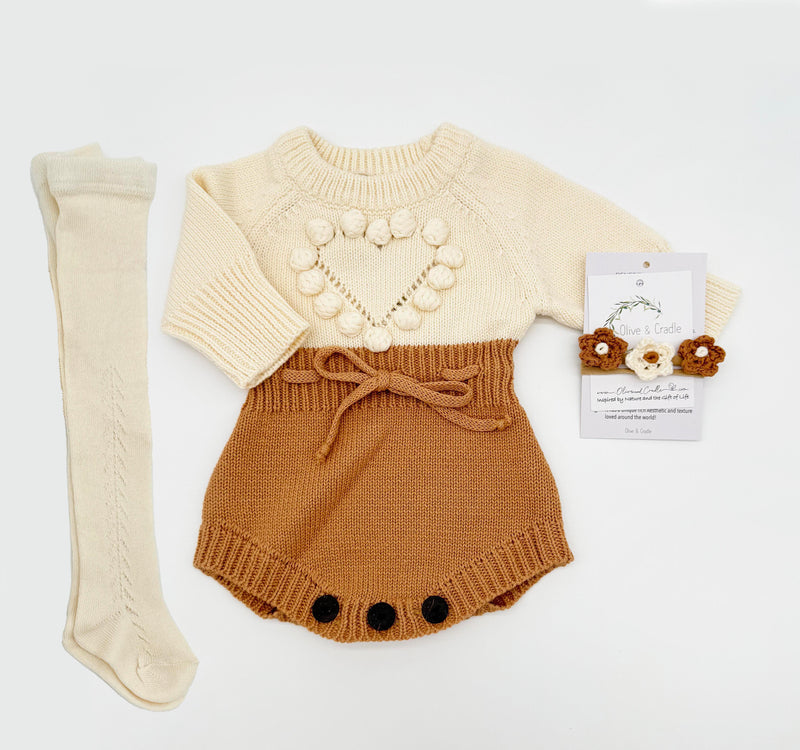 Copper Heart Romper Set