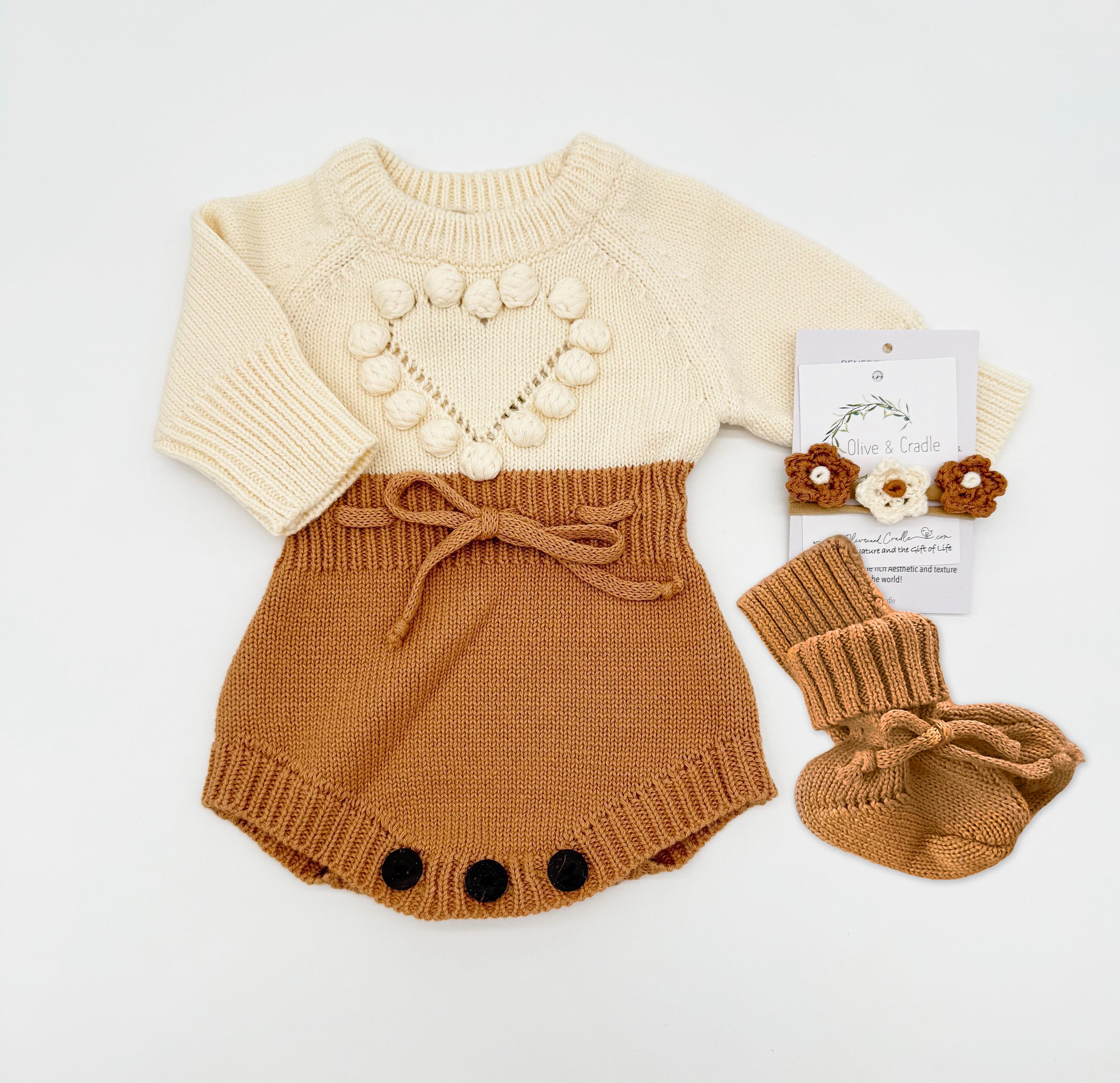 Copper Heart Romper Set