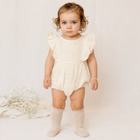 Milana Muslin Bubble Romper + Bow