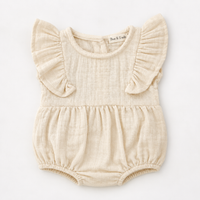 Milana Muslin Bubble Romper + Bow