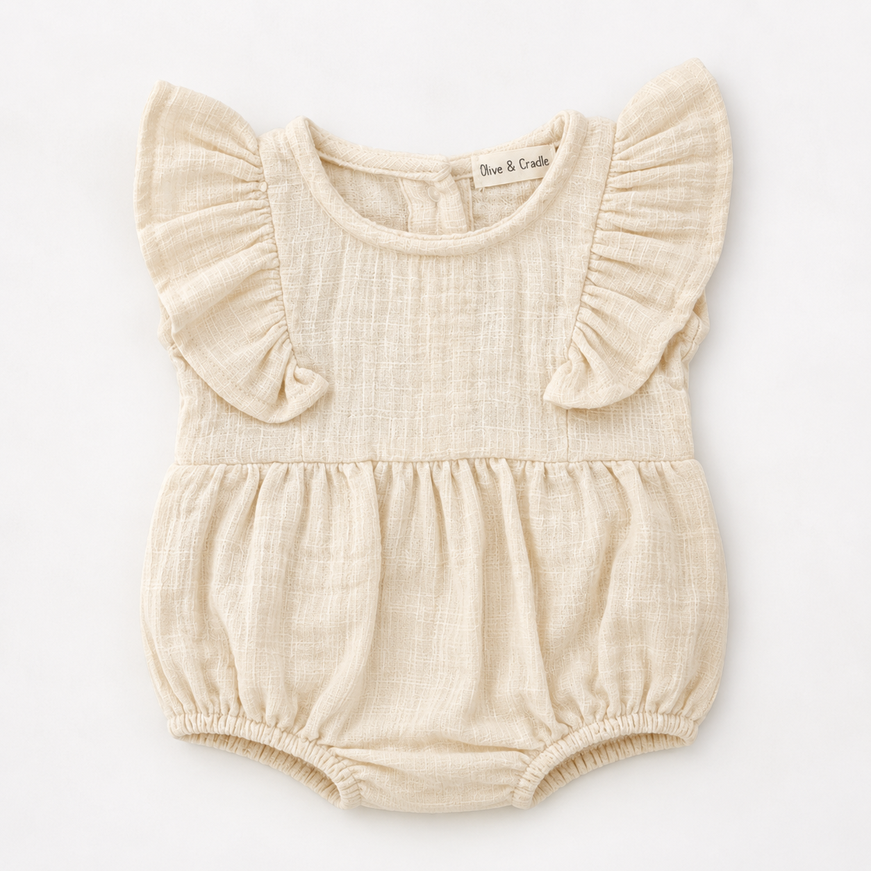 Milana Muslin Bubble Romper + Bow