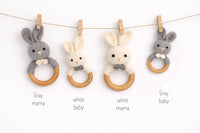 Crochet Bunny Rattle Teether