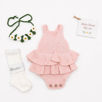 Baby Knit Romper Pink Cuddle Kind |  Evelyn Belarina 3pc set