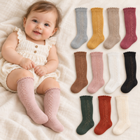 French Lace Knee High Baby Socks