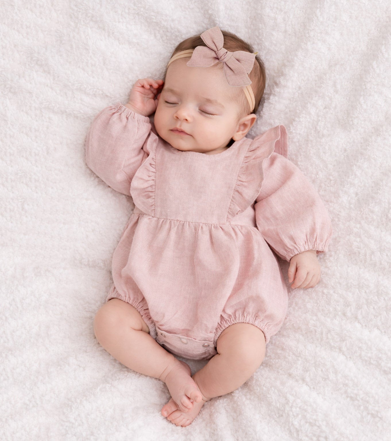 Gabriella Longsleeve Romper with Bow