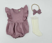 Gabriella Sleeveless Romper 3pc Set
