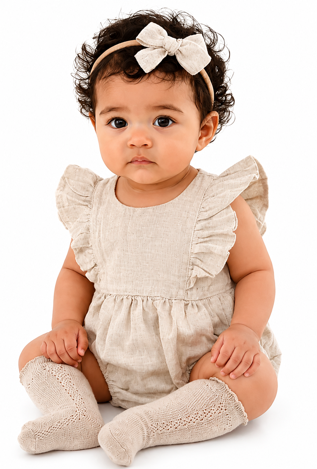 Gabriella Sleeveless Romper 3pc Set