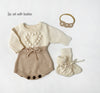 Cream Heart Romper Set